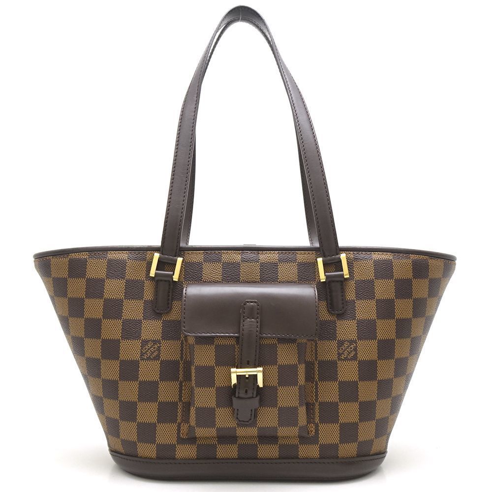 Louis Vuitton Damier Manosque PM Ebene Tote Bag Brown